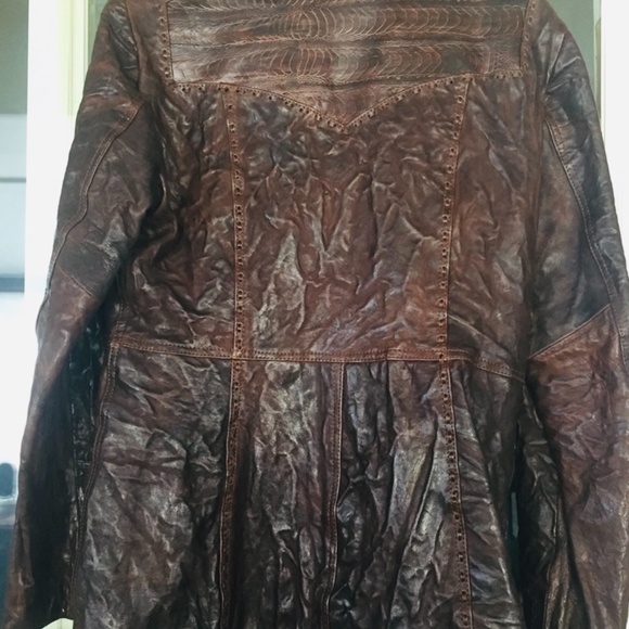 Alan Michael custom made leather coat - Picture 2 of 10